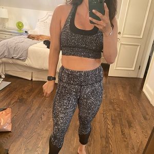 Lululemon sports bra - black and white dot design